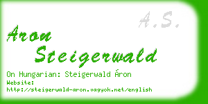 aron steigerwald business card