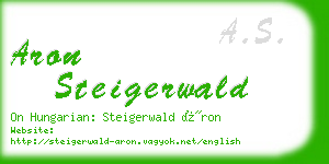 aron steigerwald business card